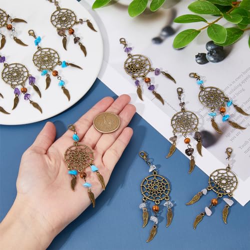 Dijes de atrapasueños para personalizar bolsos y mochilas estilo boho chic 4