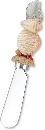 Miniatura 3 de Cuchillos esparcidores de queso y mantequilla, mango de resina pintado a mano con hoja de acero inoxidable, juego de esparcidor de queso multiusos