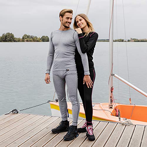 Celodoro CFLEX - Set de Ropa térmica y para esquí para Hombre - Camiseta y pantalón - Tecnología POLARDRY - Gris Claro/Antracita - Medium - imagen 5