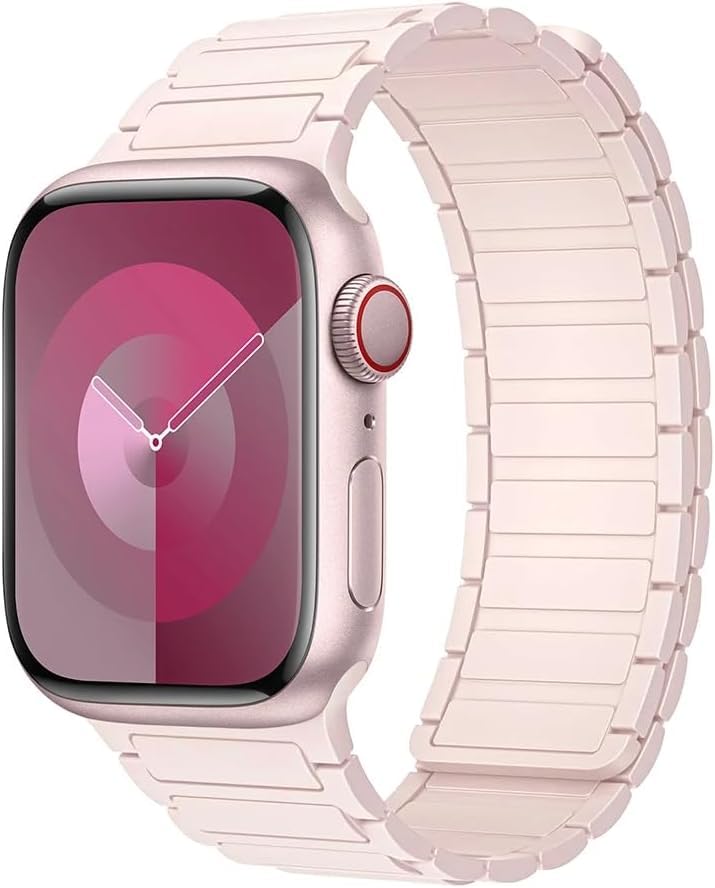JA070-41010 ピック　Apple Watch バンド マグネット シリコン アップルウォッチ スポーツ バンド46 49 45 44 42mm 交換用 高級ベルト Ultra2/Ultra Series 11 9 10 8 SE2 7 6 SE 5 4 3 2 1に対応シリコン スポーツ マグネット 磁石 (49mm 46mm 45mm 44mm 42mm(Series 3/2/1), スターライトオレンジ)