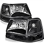 SPEC-D TUNING Black Headlights Headlamps+Corner Turn Signal Bumper Lamps Compatible with Ford Ranger 1998-2000 L+R Pair Assembly