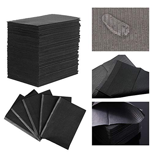 Jconly Dental Bibs - 125PCS Waterproof Tattoo Piercing Bibs Disposable 3 Ply Dental Patient Bib Tattoo Tray Covers Waterproof Napkins Dental Napkin Tattoo Supplies Tattoo table mat - Thumbnail 2