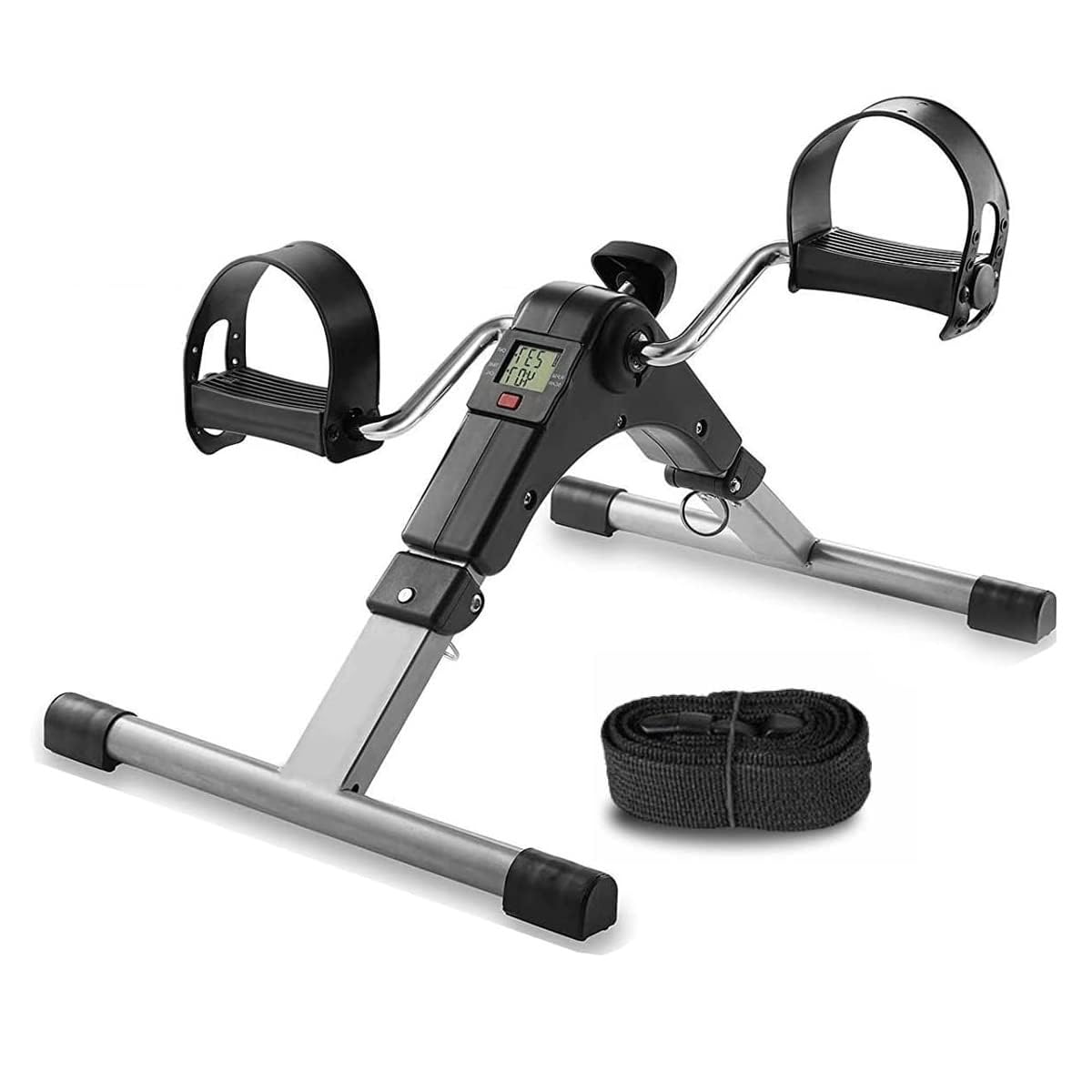 ACUWORLD Mini Cycle Pedal Exerciser with Fixing Strap, Adjustable Resistance and Digital Display - Suitable for Light Exercise of Legs, Arms, and Physiotherapy at Home-picture-26