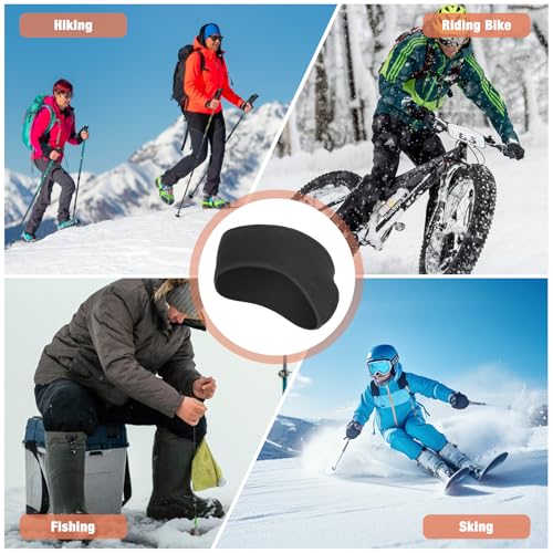 Image of Ear Warmers Headband, KOMAKE 2 Pack Earmuff Headband Fleece Earmuffs Running Headband Winter Ear Covers Moisture Wicking Sweatband Ski Sport Headband For Men & Women (Black+Gray)
