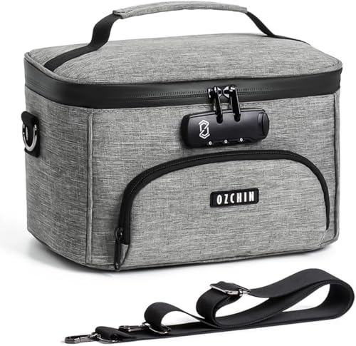 OZCHIN Große Aufbewahrungsbox mit Zahlenschloss, Karbonfutter,...