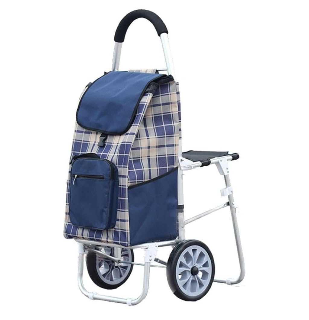 Shopping Trolley Shopping Cart Utility Trolley For Groceries Foldable Rolling Bag Utility Cart