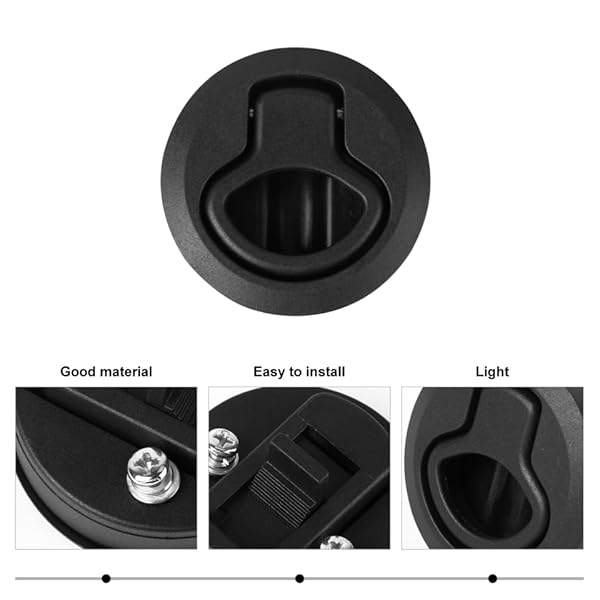 Hemobllo 4-Pack Boat Hatch Latches 2" Flush Pull Slam Latch, UV-Stabilized Plastic Marine Latch for 0.75" Thickness Door, Non-Locking Replacement for RV Cabinet, Camper Compartment & Deck Storage by Hemobllo - Image 6