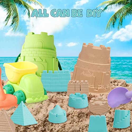 Toy Life Beach Toys For Toddlers - Kids Sand Toys Includes Beach Bucket, Dump Truck Toy, Sand Shovel, Rake, Sand Castle Toys - Sand Bucket And Shovel For Kids - Sandbox Toys With Bonus Mesh Bag #TOP2