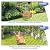 25 Pack Garden Animal Barrier Fence, 17in(H) x27ft(L) No Dig Decorative Fences, 1.5in Spike Spacing Rustproof Metal Garden Fence Border for Dogs Rabbits, Bottom Blocker for Outdoor Yard Patio
