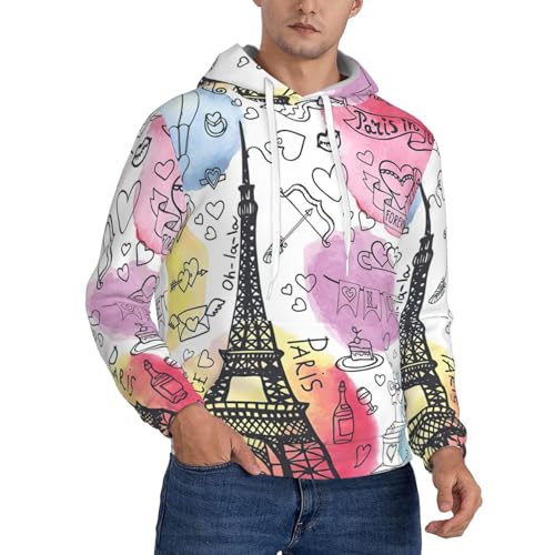 Sweat à capuche homme Tour Eiffel EdWal idéal pour vos sorties urbaines
