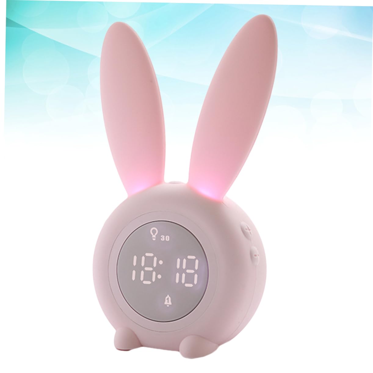 SOIMISS Kinderwecker in Hasenform mit LED Nachtlicht und 2000mah Akku