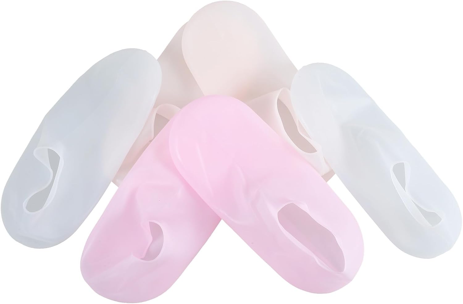 MAGICLULU Silicone Foot Covers 3 Pairs Moisturizing Socks for Dry Cracked Heels Foot Care Tool with Lotion for Pedicure and Dead Skin Removal