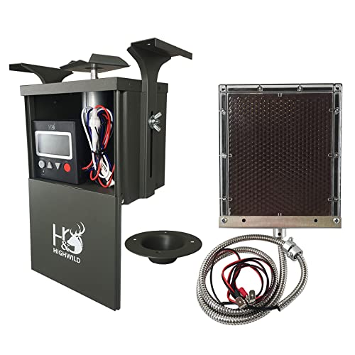 Highwild 6-Volt Deer Feeder Digital Power Control Unit & 6-Volt Solar Panel Charger for 6V Feeder Battery