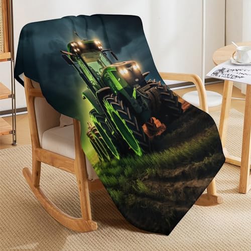 Manta de franela de tractor 130x180 cm suave para sofá y cama 5