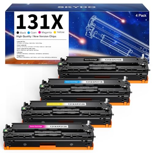 Tóner 131X CF210X Compatible con HP 131A CF210A Tóner 131X CF210X CF211X CF212X CF213X para HP LaserJet Pro 200 Color MFP M276nw M276n M251nw M251n CP1525n CP1515n CP1215 (Pack de 4)