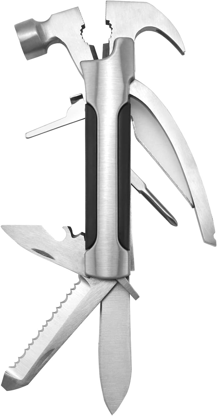 QWORK® All in One Hammer Multitool, Multi Tool Gadgets, Camping