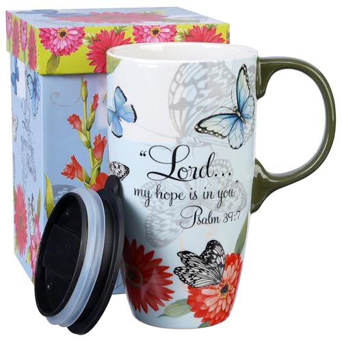 Topadorn 17 OZ. Ceramic Coffee Mug Travel Cup with...