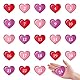 FEPITO Pin das Herz auf dem Fuchs Valentinstag Spiel mit 24 Stück Herz Sticker für Valentinstag Party Supplies, Kindergeburtstag Party Dekoration