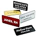 Custom Engraved Name Tag Badges – Personalized Identification with Pin or Magnetic Backing, 1 Inch x 3 Inches, Black/White