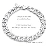 LOLIAS Men Sturdy Cuban Chain Necklace Bracelet Set 5/9mm Width, 18" 20" 22" Length, Silver Tone 316L Stainless Steel Mens Chain Necklace Bracelet For Boy Hip Hop Jewelry Men's Jewellery #2
