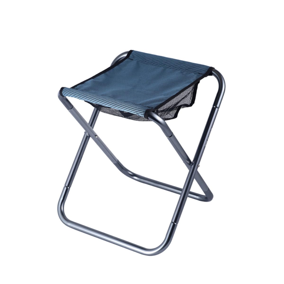 Alasum Sgabello e Portatile in Lega di Alluminio da Campeggio Pieghevole Resistente Design Compatto Blu per Escursionismo e Pesca per Adulti e Grandi