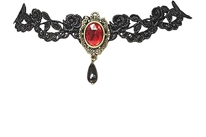 Gothic Black Choker Lace Necklace: Unleash Your Inner Vampiress