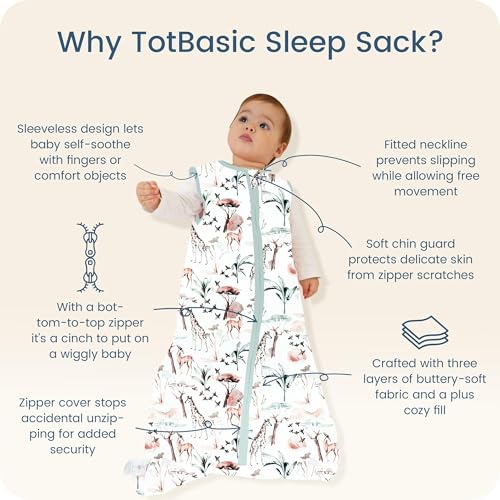 Image of Toddler Sleep Sacks 2T-3T-4T, 0.5 TOG Light Summer Wearable Blankets, Extra Long XL Sleeping Bags, 2 Pack