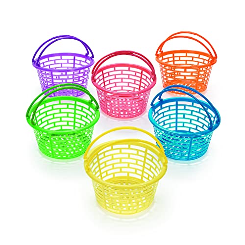 Fun Express Plastic Easter Basket Buckets, 6