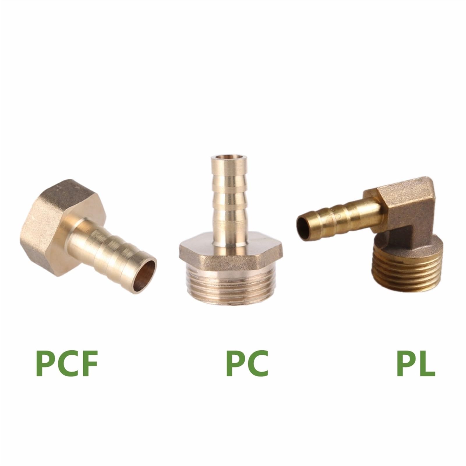 Ziluao Qinlu-Brass Connector Hose Fitting Pagoda Connector 6 8 10 12 14mm Hose Barb Connector Hose Tail Thread 1/8 1/4 3/8 1/2 Inch Thread Brass Pipe Fitting, Corrosion Resistance(PL,6MM_3/8