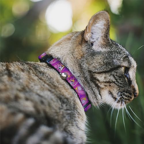 Collar de gato de Adventure Time ajustable lavanda con campana y clip 3