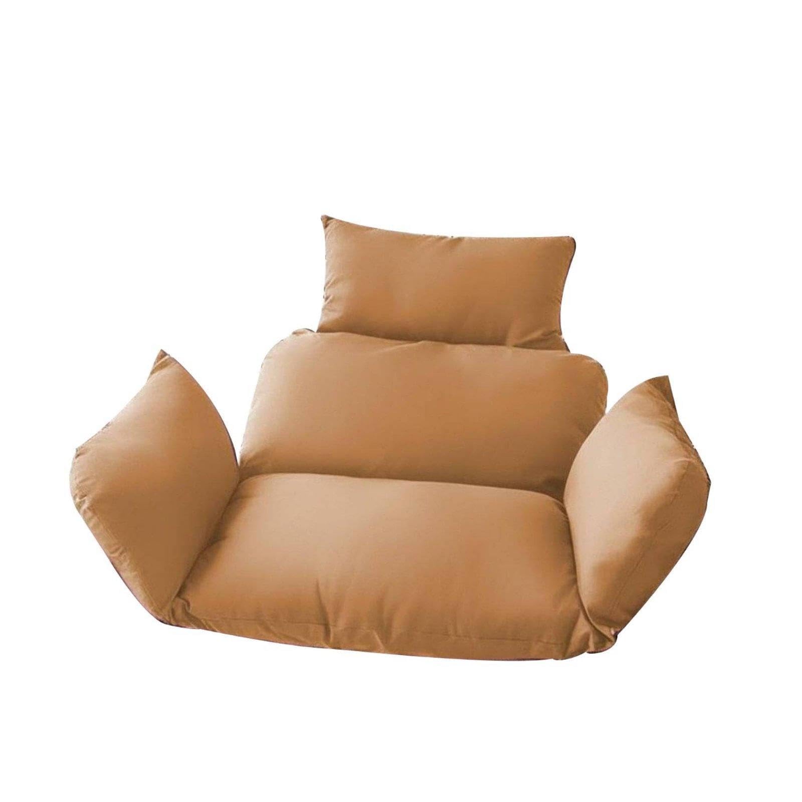 CALANDIS Hanging Chair Cushion Removable Cover Egg Chair Cushion Washable Home Furnishing for Balcony, Patio, Indoor Coffee | Cushions & Pads | Patio & Garden Furniture | Yard Garden & Outdoor Living-image-20