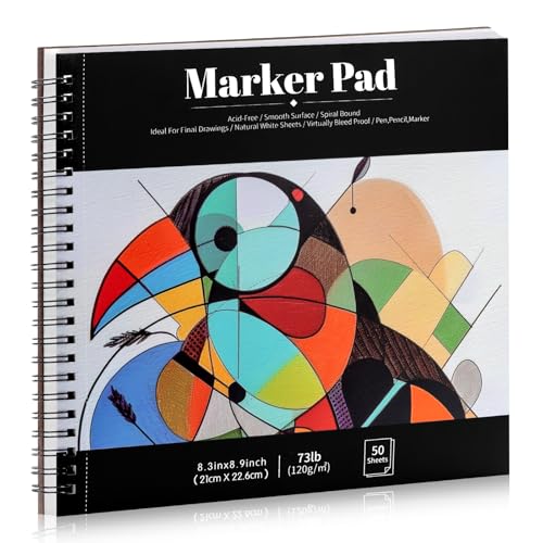 Marker Paper Pad 50 Sheets Bleedproof Drawing Paper