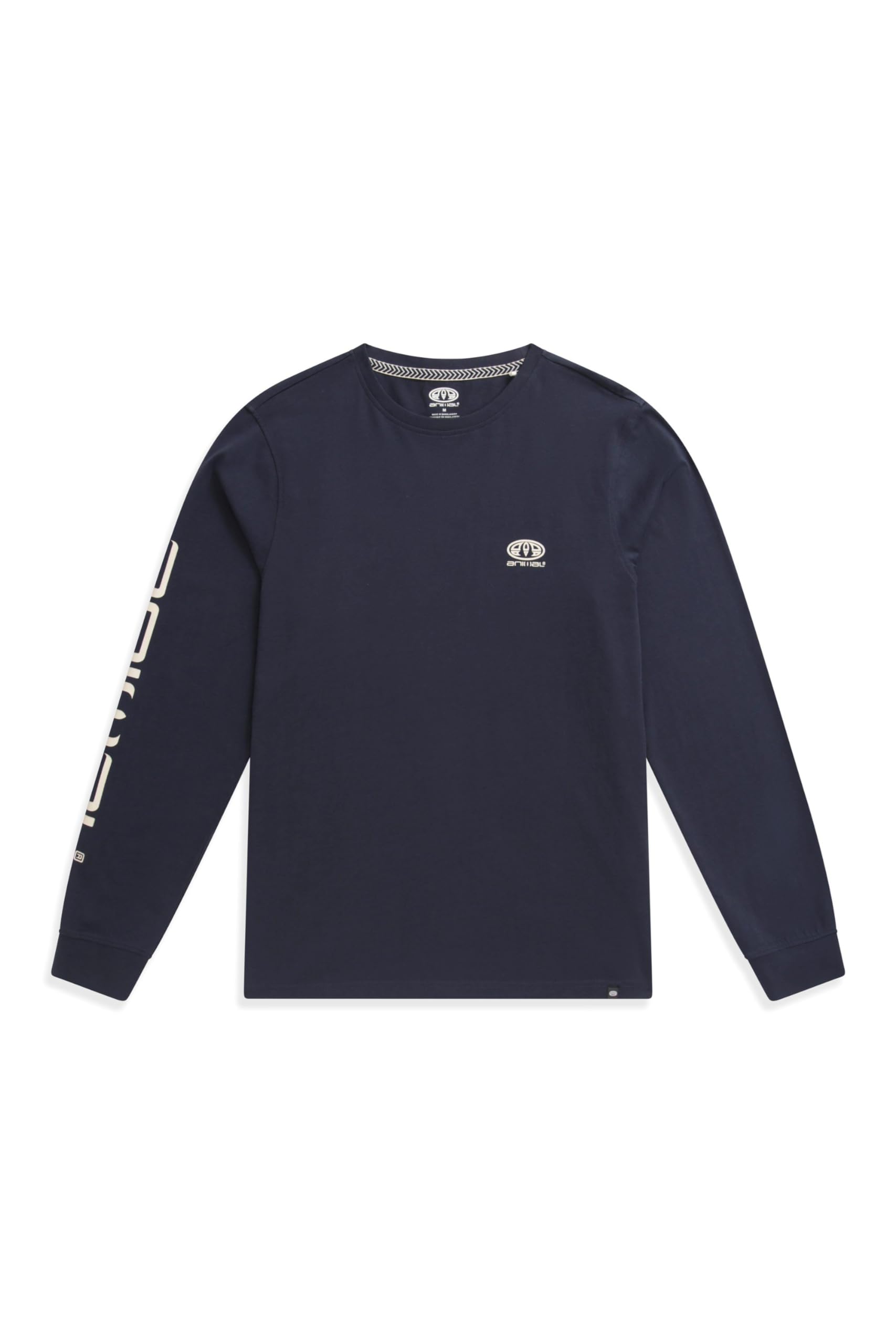 Animal Tomy Mens Cotton Graphic T-Shirt - Stylish, Lightweight & Breathable Long Sleeve Tee - for Spring Summer, Beach, Holiday & Travel Dark Blue XL