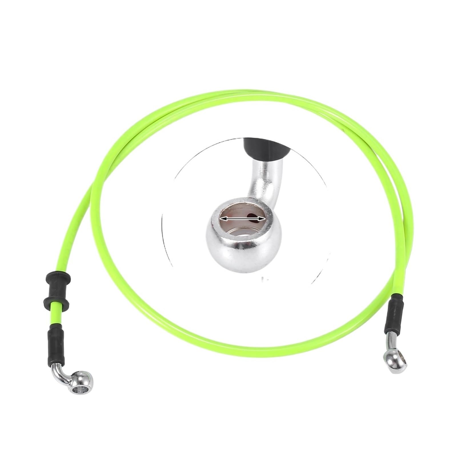 Durite de frein moto 130cm tressée anti-dilatation flexible hydraulique vert