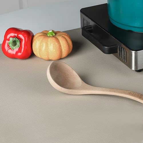 Image of SHOPPOFOBIX Fridge Mats, EVA Food Grade Washable Anti Slip Mat /Sheet for Fridge, Shelf Liner, Table, Kitchen Drawer mat (Cream)