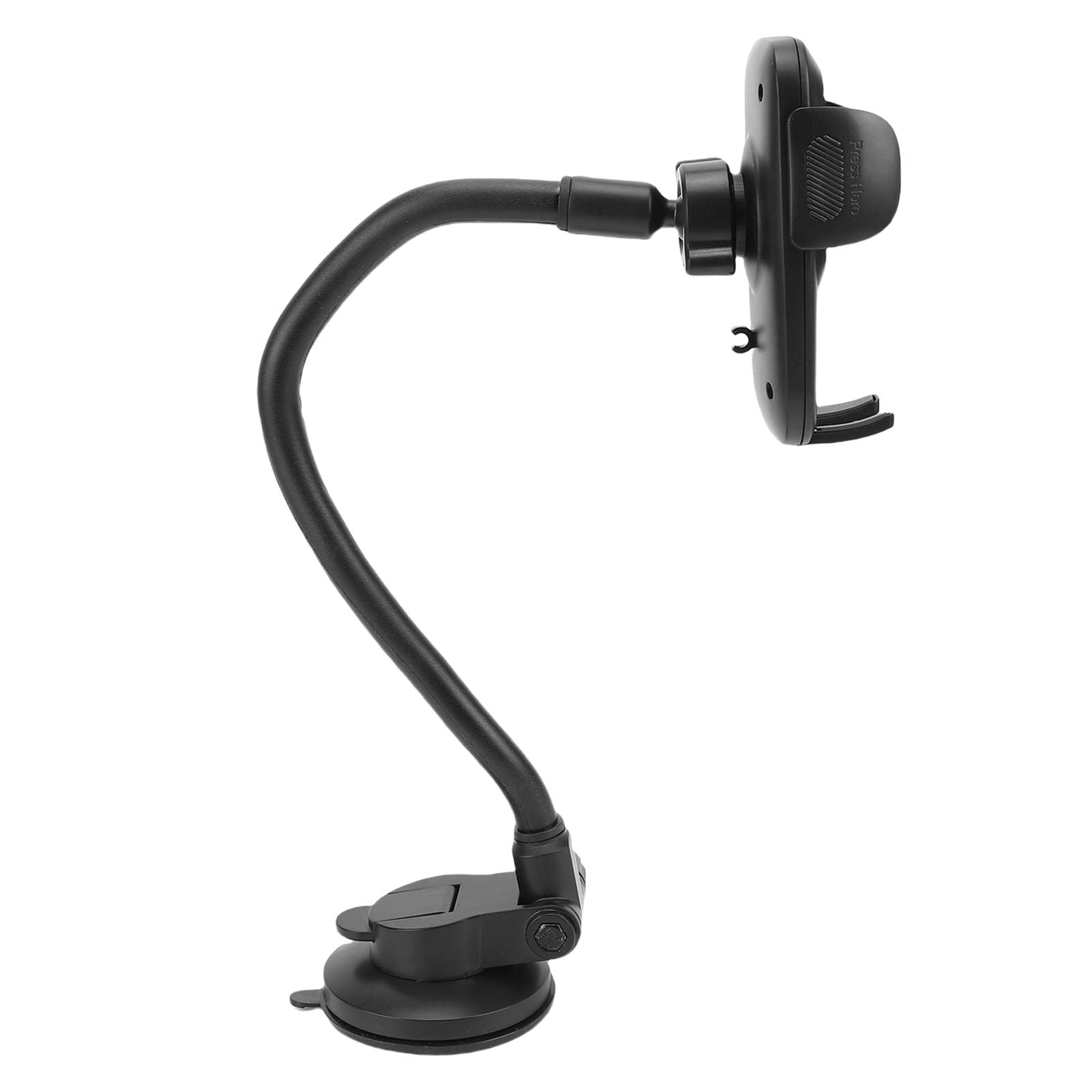 Wakects Supporto per Telefono da Auto a Collo di Cigno, Design Flessibile, Rotazione di 360 Gradi, Supporta Smartphone da 4-7 Pollici, Ideale per l'uso Sul Cruscotto o Sul Parabrezza (Staffa per