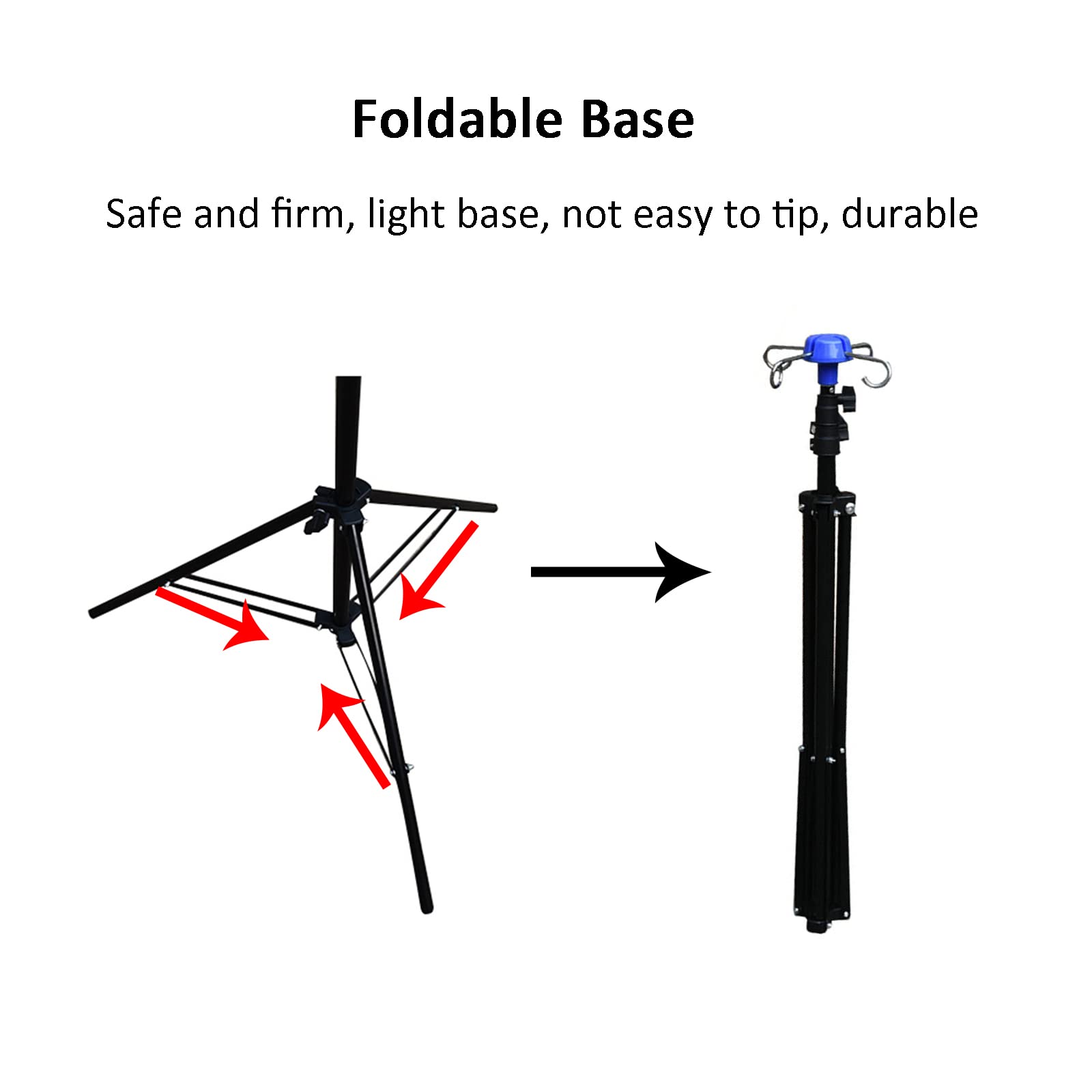 Soporte para suero intravenoso, Soporte para suero intravenoso portátil, Soporte de infusión Plegable, Soporte para Goteo de Botellas médicas móvil, Soporte de Aluminio, Altura Ajustable de