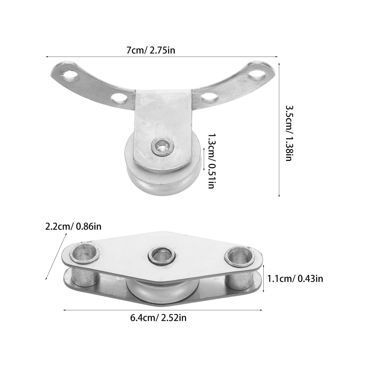 ibasenice Poulie INOX pour Parasol de Terrasse, Lot de 4 Pièces de Rechange en Acier Inoxydable | Mouvement Fluide et Silencieux, Résistantes aux Intempéries, Accessoires Durables pour Parasol Extérieur Déporté