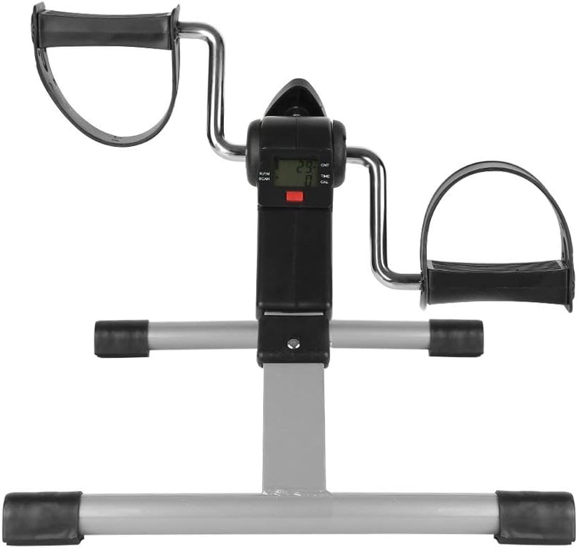 Under Desk Bike Pedal Exerciser, Upper & Lower Peddler Exerciser for Seniors with Display, Fitness Folding Exerciser Peddler for Arm & Leg Workout