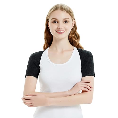 Miniatura 2 de Soporte de hombro cálido para el hombro, almohadilla elástica de lana para el hombro, soporte de estabilidad, protector de manga de urdimbre