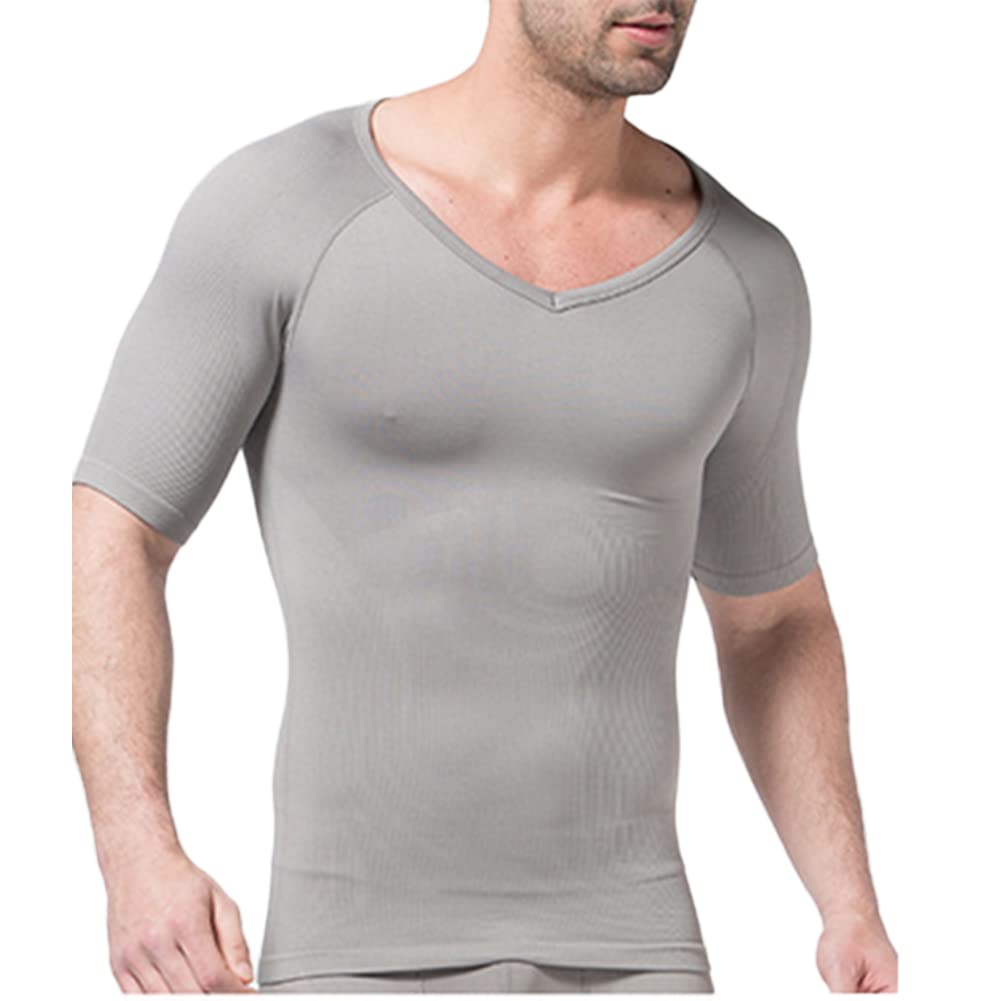 Body Shaper para Hombre Fajas Moldeadora Alta Elasticidad para Comprimir Pecho Abdomen y Cintura Camisa de compresión Slim