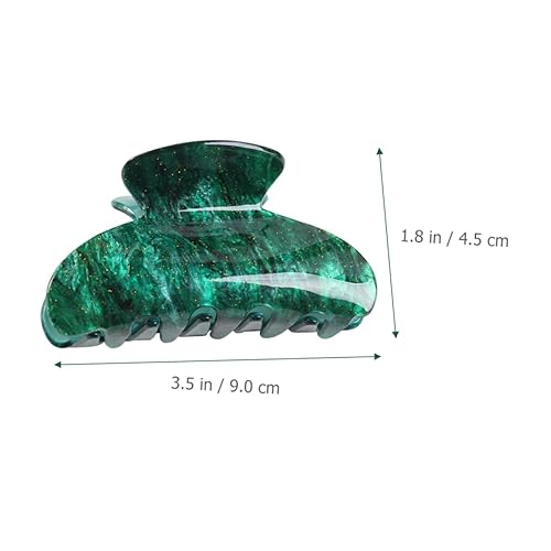 Miniatura 7 de KALLORY 2 piezas de plástico acrílico de celulosa de plátano de moda verde antideslizante y para mujer sin acetato de tortuga francesa gran soporte