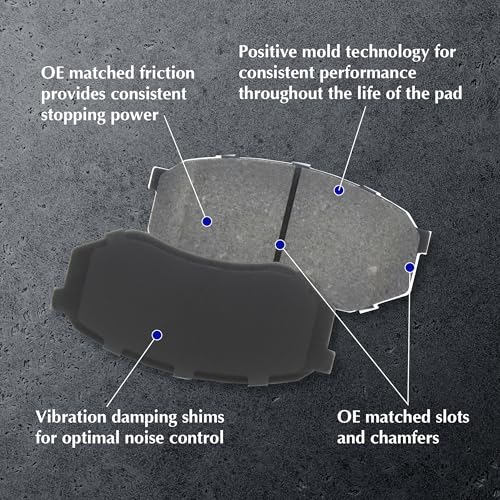 Image of Centric 102.11590 C-Tek Semi-Metallic Replacement Front Disc Brake Pad Set for Select Buick, Chevrolet and Cadillac Model Years