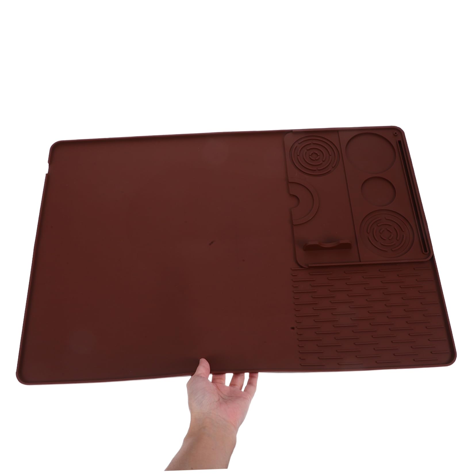 Zerodeko Silikonmatte für Kaffeemaschine und Rutschfest Schutzmatte für Arbeitsplatten Abtropfmatte für Espressomaschinen und Kaffeezubehör