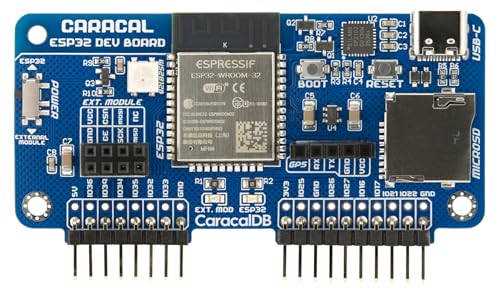 Caracal ESP32 Wi-Fi Development Board for Flipper Zero - MicroSD Slot, GPIO Expansion, NRF24 CC1101 GPS Headers