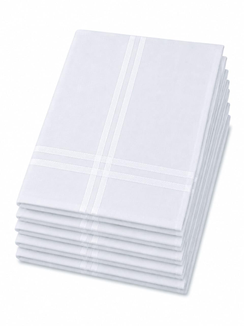 Men’s Handkerchief | Cotton Full Size Hanky Set | Soft, Absorbent & Reusable White Handkerchiefs | Solid Plain Design, Gentle on Skin | Ideal for Office, Travel & Daily Use-picture-26