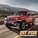 BUNKER INDUST Jeep JL LED Side Marker Lights Fender Flares Light Parking Lamp Compatible for Wrangler 2018 2019 2020 2021 2022 Amber Turn Signal Lights (Smoked Lens)