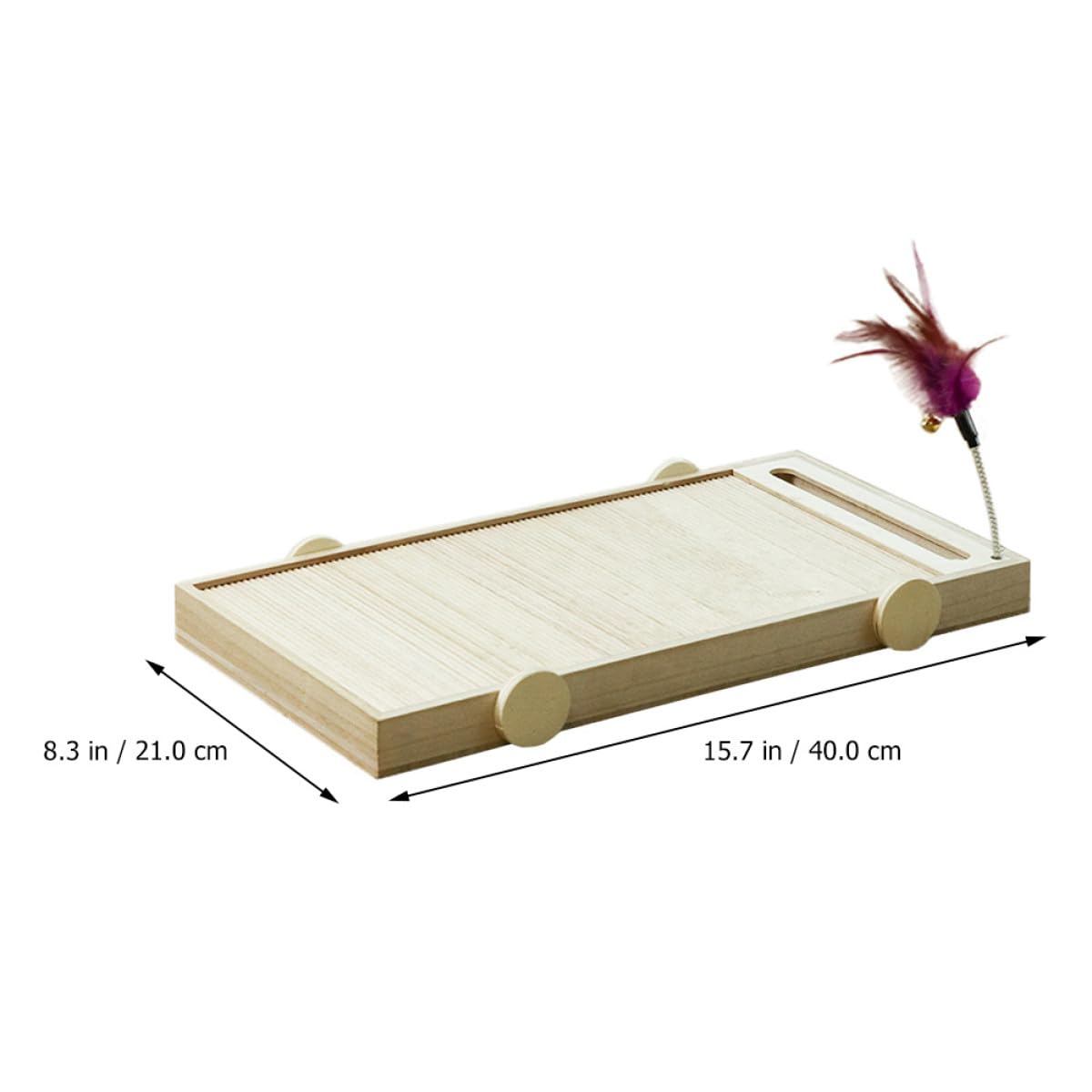 Tiragraffi Protezione Divano e Multifunzione per Gatti in Legno Resistente e Riduzione Comportamento Distruttivo, Accessorio per Domestici