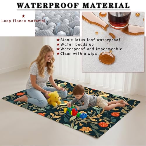 Tapis lavable et antidérapant Bird 160x230cm pour salon propre - 3