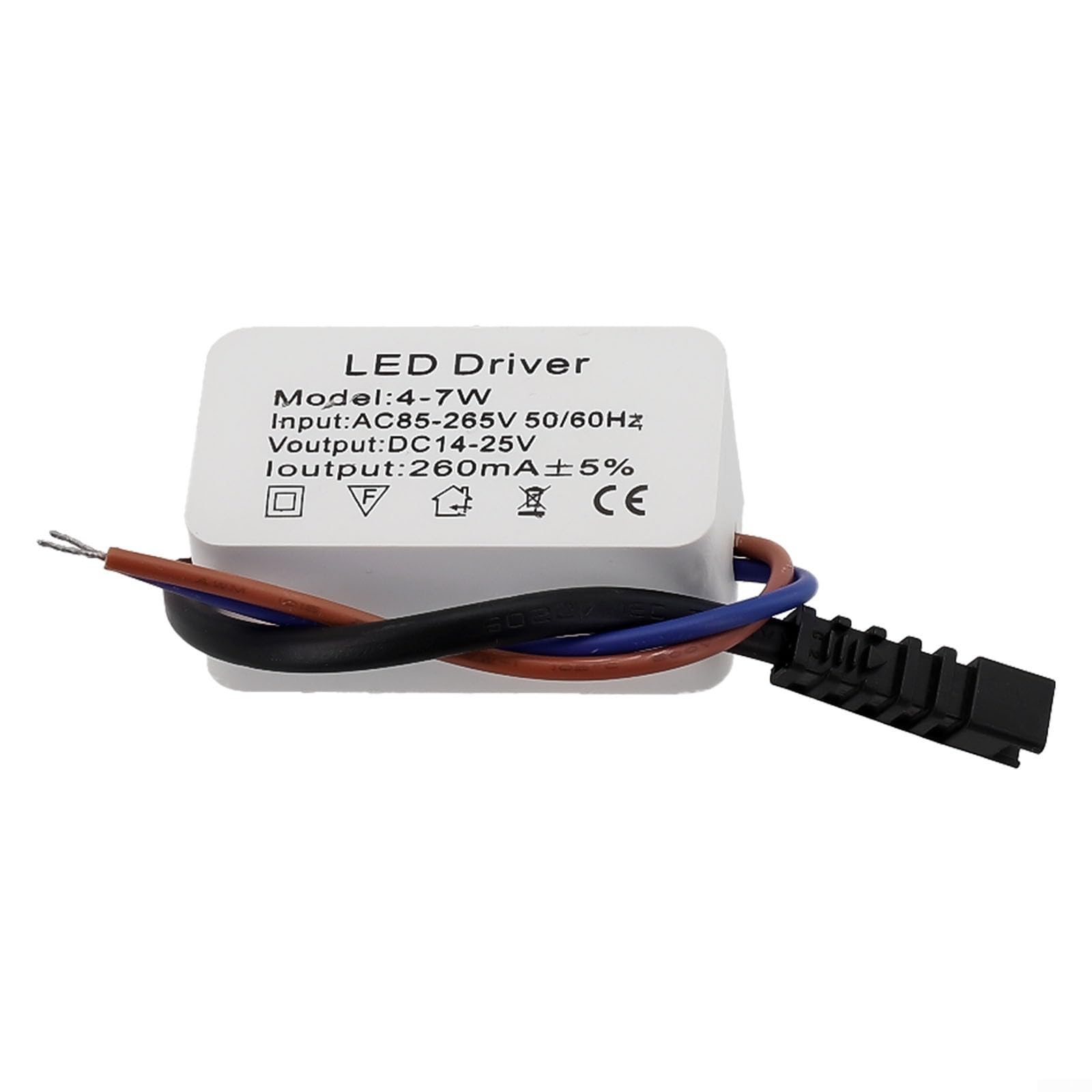 LED Driver Power Supply 3-5W 4-7W 8-12W 18W 24W, Constant Current Driver for LED Light Transformer(4-7W)
